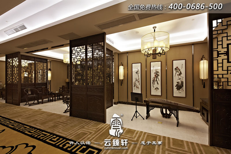 中式餐廳酒店休閑娛樂(lè)室""