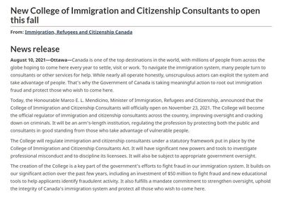 加拿大移民顧問被起訴欺詐,移民局加大監管!